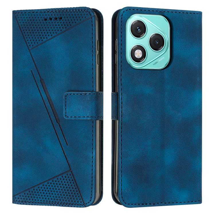

For Honor 400 Lite Dream Triangle Leather Phone Case with Lanyard(Blue)