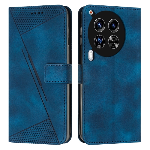 

For Tecno Camon 30 Premier Dream Triangle Leather Phone Case with Lanyard(Blue)