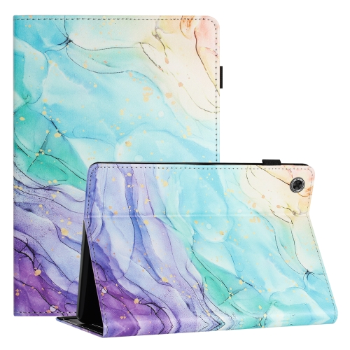 

For Samsung Galaxy Tab A9+ Sewing Litchi Texture Smart Leather Tablet Case(Oil Painting)