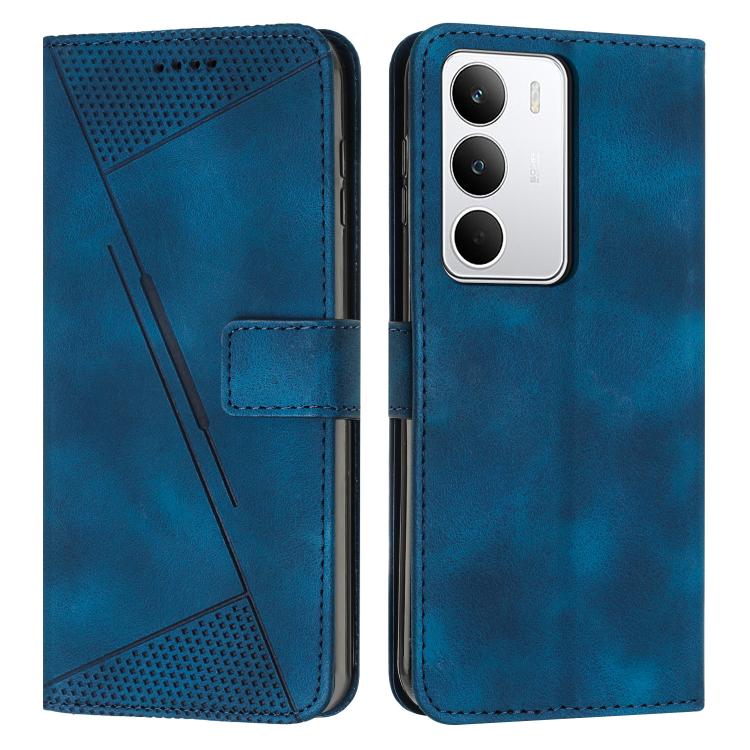 

For Realme C71 4G Dream Triangle Leather Phone Case with Lanyard(Blue)