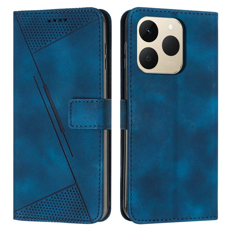 

For Realme 15T 5G Dream Triangle Leather Phone Case with Lanyard(Blue)