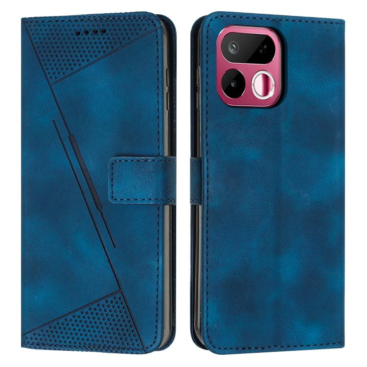 For Realme 16T 5G Dream Triangle Leather Phone Case with Lanyard(Blue)