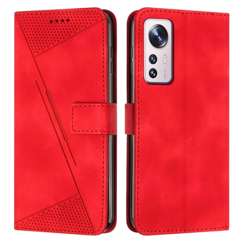 

For Xiaomi 12 Pro / 12S Pro Dream Triangle Leather Phone Case with Lanyard(Red)