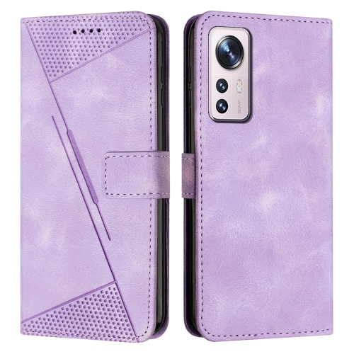 

For Xiaomi 12 Pro / 12S Pro Dream Triangle Leather Phone Case with Lanyard(Purple)