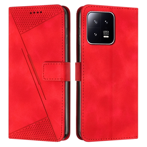 

For Xiaomi 13 Dream Triangle Leather Phone Case with Lanyard(Red)