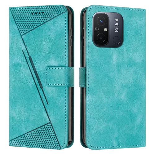 

For Xiaomi Redmi 11A / 12C Dream Triangle Leather Phone Case with Lanyard(Green)