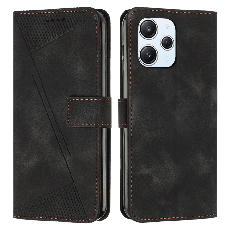 

For Xiaomi Redmi 12 4G Dream Triangle Leather Phone Case with Lanyard(Black)