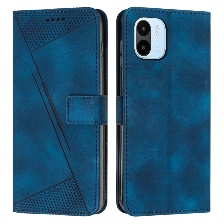 

For Xiaomi Redmi A1 / A2 Dream Triangle Leather Phone Case with Lanyard(Blue)