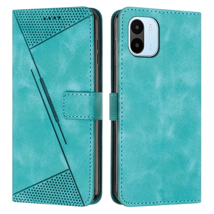 

For Xiaomi Redmi A1 / A2 Dream Triangle Leather Phone Case with Lanyard(Green)