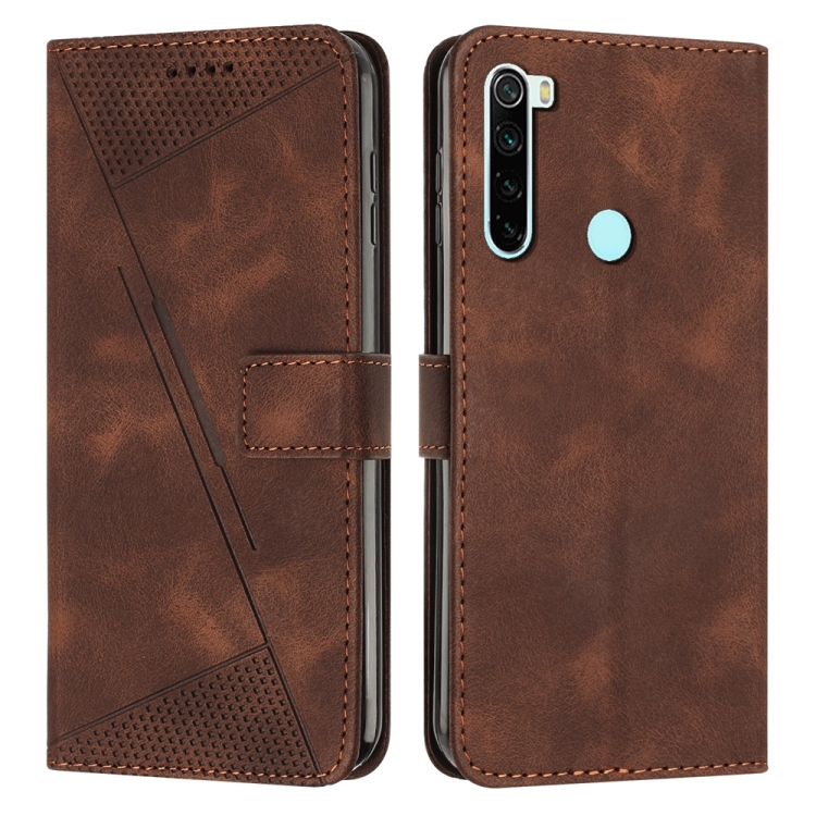

For Xiaomi Redmi Note 8 Dream Triangle Leather Phone Case with Lanyard(Brown)