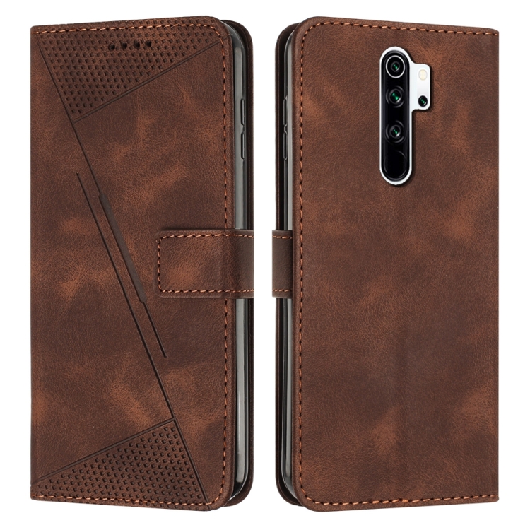 

For Xiaomi Redmi Note 8 Pro Dream Triangle Leather Phone Case with Lanyard(Brown)
