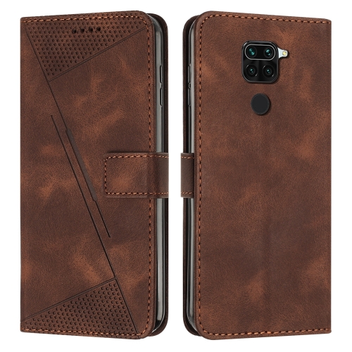 

For Xiaomi Redmi Note 9 / 10X Dream Triangle Leather Phone Case with Lanyard(Brown)