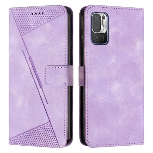 

For Xiaomi Redmi Note 10 5G / Note 10T 5G Dream Triangle Leather Phone Case with Lanyard(Purple)