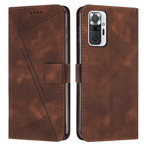 

For Xiaomi Redmi Note 10 Pro / Note 10 Pro Max Dream Triangle Leather Phone Case with Lanyard(Brown)