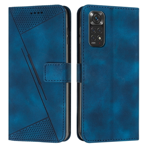 

For Xiaomi Redmi Note 11 4G Global / Note 11S Dream Triangle Leather Phone Case with Lanyard(Blue)