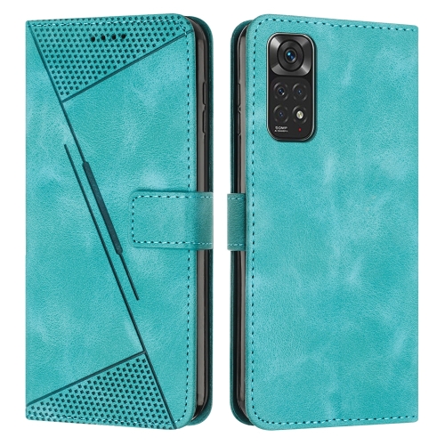 

For Xiaomi Redmi Note 11 4G Global / Note 11S Dream Triangle Leather Phone Case with Lanyard(Green)