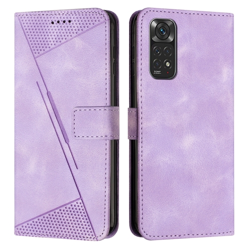 

For Xiaomi Redmi Note 11 4G Global / Note 11S Dream Triangle Leather Phone Case with Lanyard(Purple)