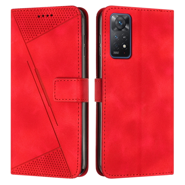 

For Xiaomi Redmi Note 11 Pro 4G Global Dream Triangle Leather Phone Case with Lanyard(Red)