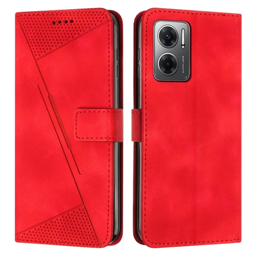 

For Xiaomi Redmi Note 11E / Note 10 5G 2022 Dream Triangle Leather Phone Case with Lanyard(Red)