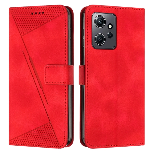 

For Xiaomi Redmi Note 12 4G Global Dream Triangle Leather Phone Case with Lanyard(Red)