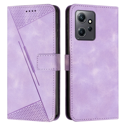 

For Xiaomi Redmi Note 12 4G Global Dream Triangle Leather Phone Case with Lanyard(Purple)