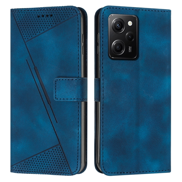 

For Xiaomi Redmi Note 12 Pro Speed Dream Triangle Leather Phone Case with Lanyard(Blue)