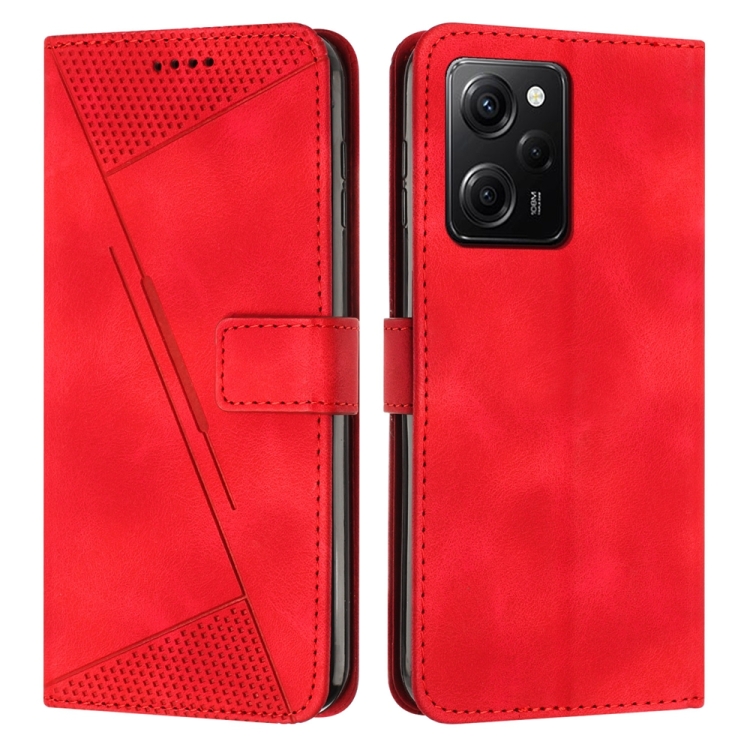

For Xiaomi Redmi Note 12 Pro Speed Dream Triangle Leather Phone Case with Lanyard(Red)