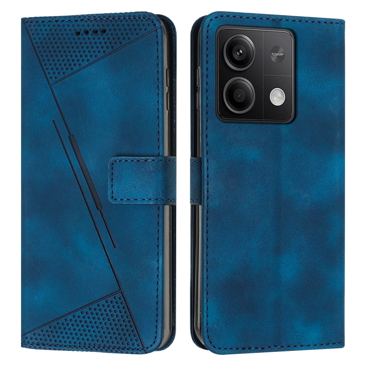 

For Xiaomi Redmi Note 13 Dream Triangle Leather Phone Case with Lanyard(Blue)