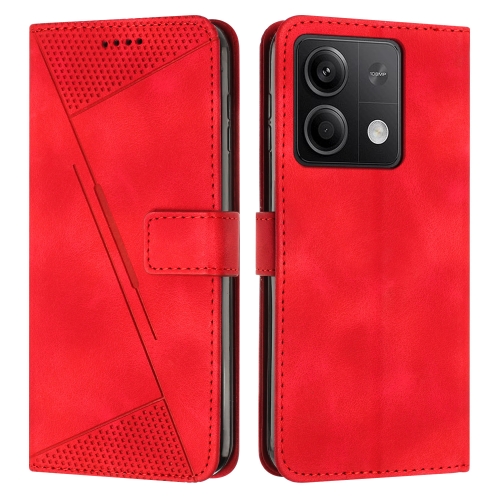 

For Xiaomi Redmi Note 13 Dream Triangle Leather Phone Case with Lanyard(Red)