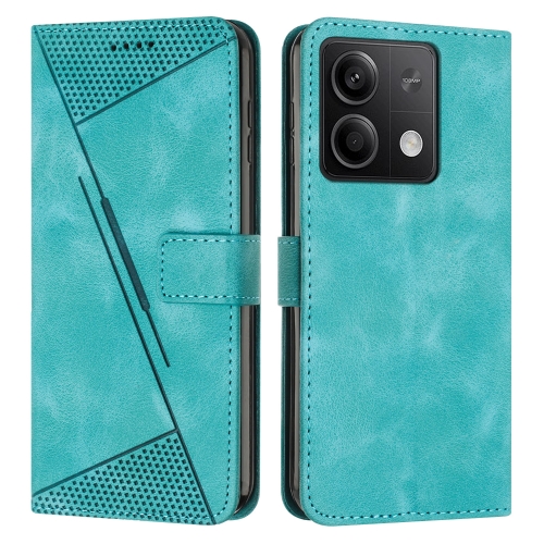 

For Xiaomi Redmi Note 13 Dream Triangle Leather Phone Case with Lanyard(Green)