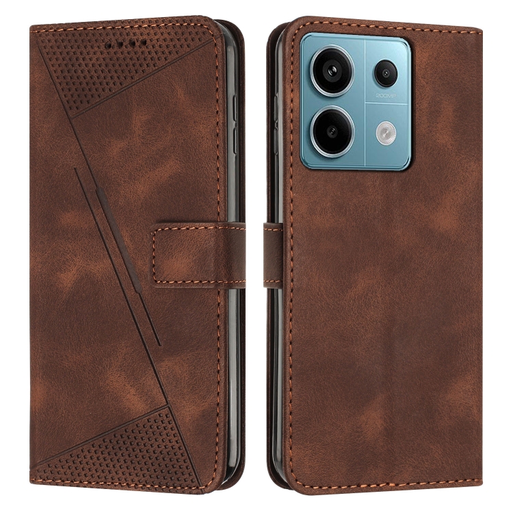

For Xiaomi Redmi Note 13 Pro Dream Triangle Leather Phone Case with Lanyard(Brown)