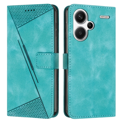 

For Xiaomi Redmi Note 13 Pro+ Dream Triangle Leather Phone Case with Lanyard(Green)