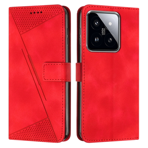 

For Xiaomi 14 Pro Dream Triangle Leather Phone Case with Lanyard(Red)