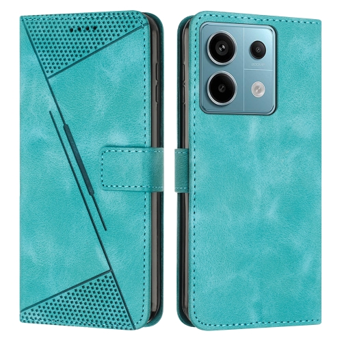

For Xiaomi Redmi Note 13 Pro 4G Global Dream Triangle Leather Phone Case with Lanyard(Green)