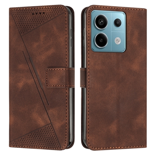 For Xiaomi Redmi Note 13 Pro 4G Global Dream Triangle Leather Phone Case with Lanyard(Brown)