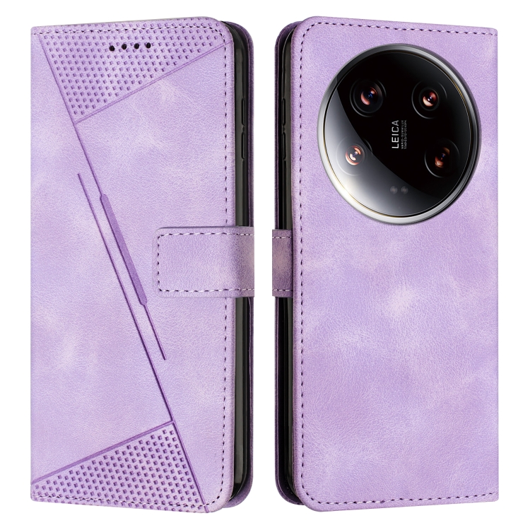 

For Xiaomi 14 Ultra Dream Triangle Leather Phone Case with Lanyard(Purple)