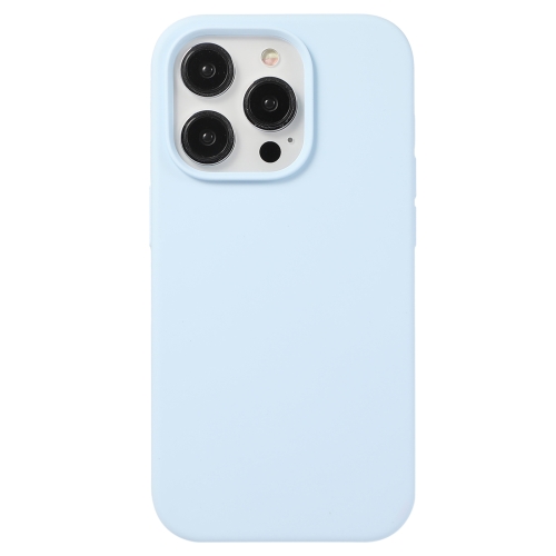

For iPhone 15 Pro Liquid Silicone Phone Case(Sky Blue)
