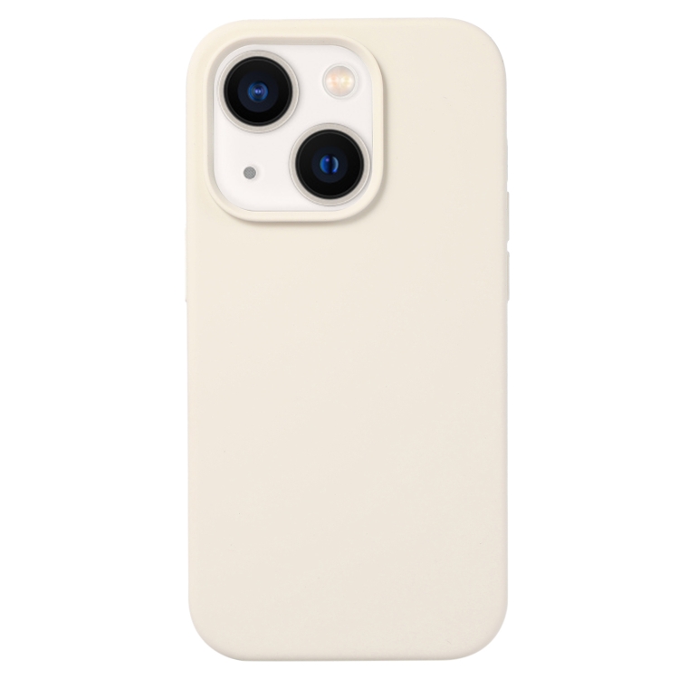 

For iPhone 15 Plus Liquid Silicone Phone Case(Antique White)