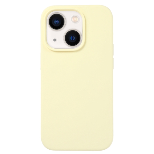 

For iPhone 15 Plus Liquid Silicone Phone Case(Milky Yellow)