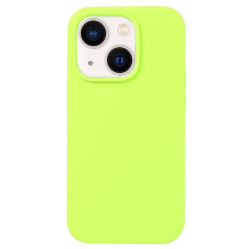 

For iPhone 15 Plus Liquid Silicone Phone Case(Brilliant Green)