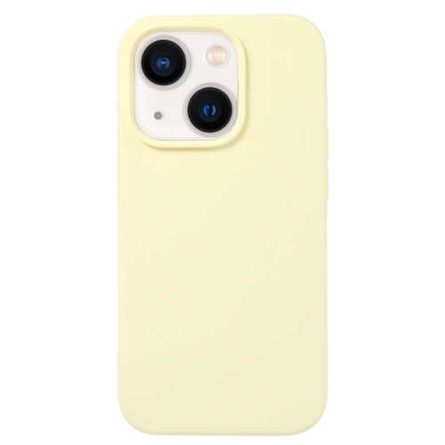 

For iPhone 15 Liquid Silicone Phone Case(Milky Yellow)