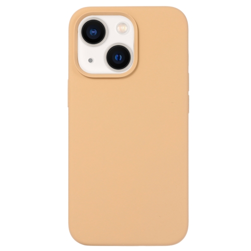 

For iPhone 14 Plus Liquid Silicone Phone Case(Khaki)