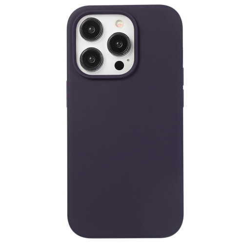 

For iPhone 14 Pro Max Liquid Silicone Phone Case(Berry Purple)