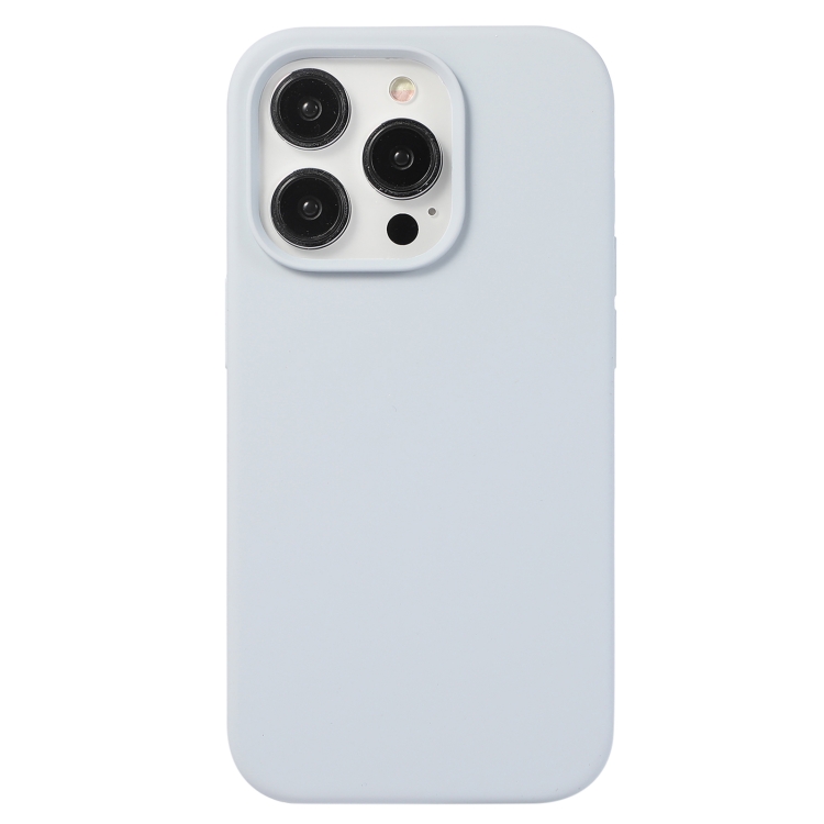 

For iPhone 14 Pro Liquid Silicone Phone Case(Blue Grey)