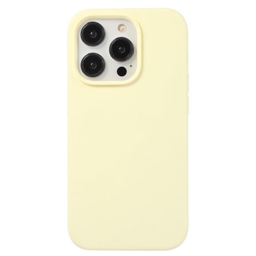 

For iPhone 13 Pro Max Liquid Silicone Phone Case(Milky Yellow)