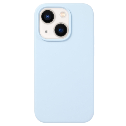 

For iPhone 13 mini Liquid Silicone Phone Case(Sky Blue)