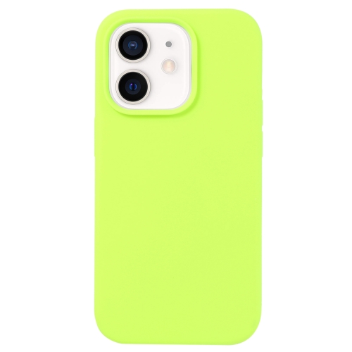 

For iPhone 12 mini Liquid Silicone Phone Case(Brilliant Green)