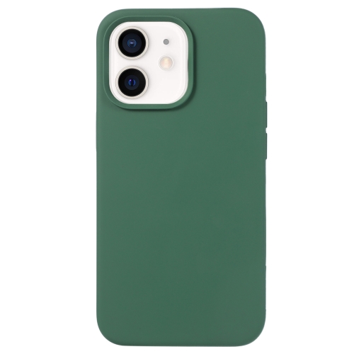 

For iPhone 12 mini Liquid Silicone Phone Case(Clover Green)