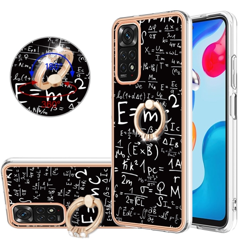 

For Xiaomi Redmi Note 11s / Note 11 4G Electroplating Dual-side IMD Phone Case with Ring Holder(Equation)