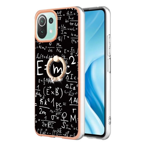

For Xiaomi 11 Lite Electroplating Dual-side IMD Phone Case with Ring Holder(Equation)